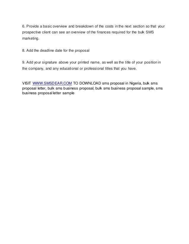 writing business proposal letter samples