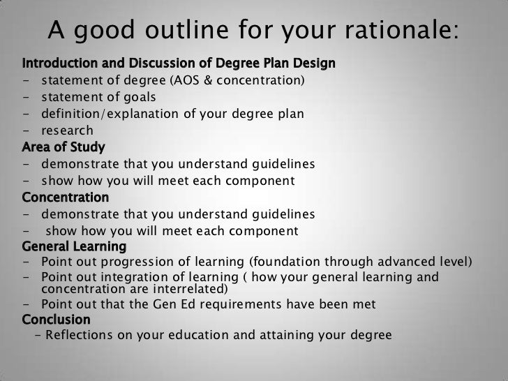 rationale meaning essay