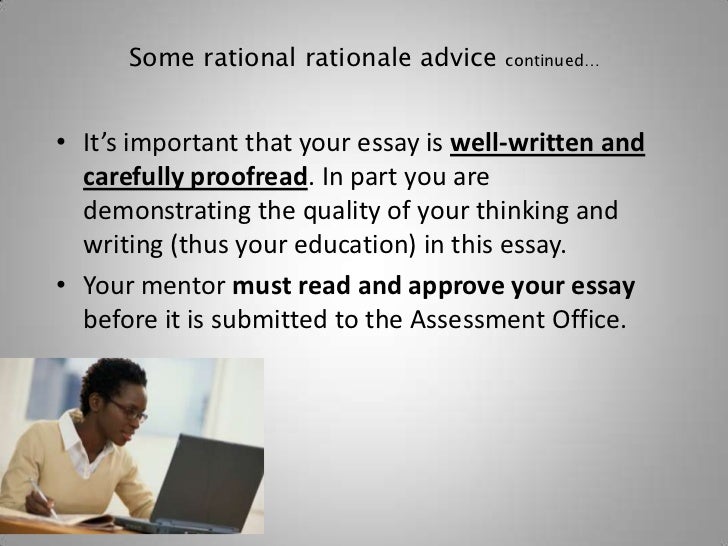 what is a rationale in an essay