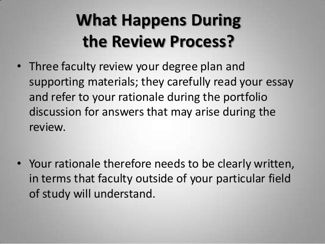 Rationale essay