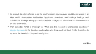 How to write the rationale for research? | PDF
