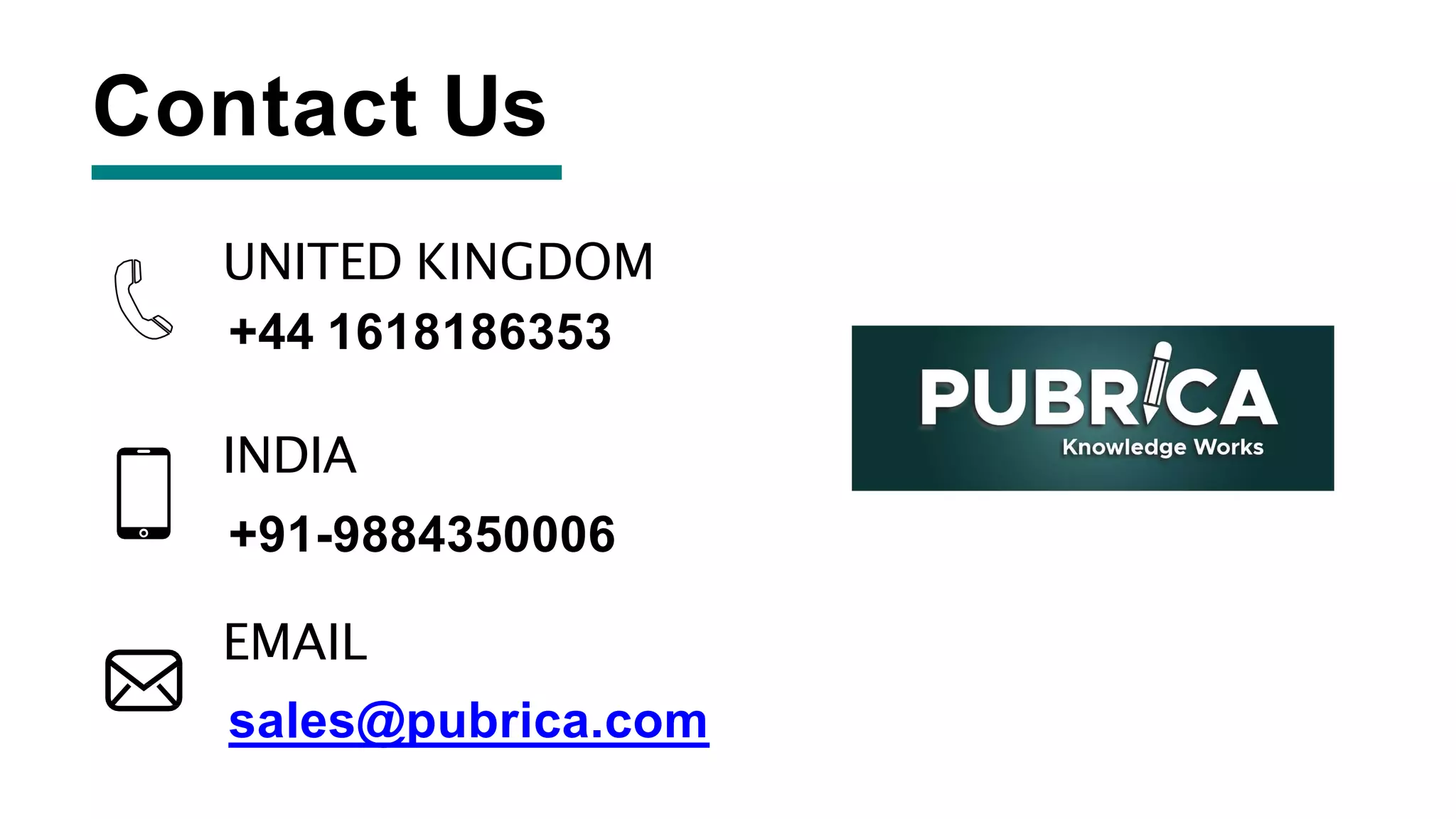 UNITED KINGDOM
+44 1618186353
INDIA
+91-9884350006
EMAIL
sales@pubrica.com
Contact Us
 
