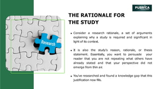 How to write the rationale for research? | PPTX