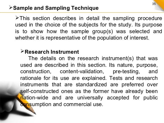 instrumentation of thesis