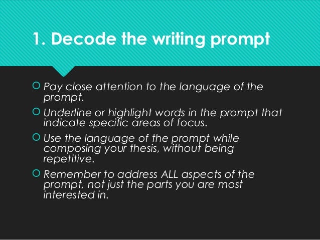 Formulating a thesis statement