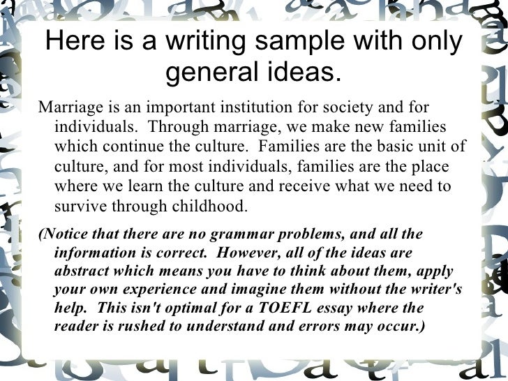 some sample essays for toefl ibt