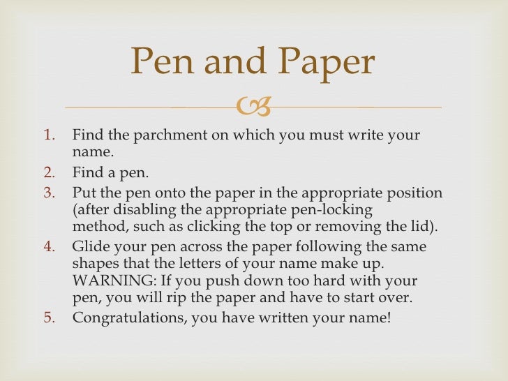 How to Write Your Name