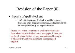 How To Write Your Seminar Paper