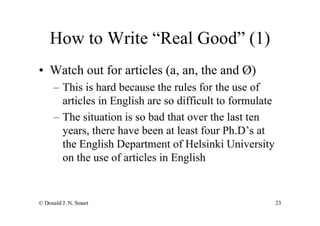 How To Write Your Seminar Paper