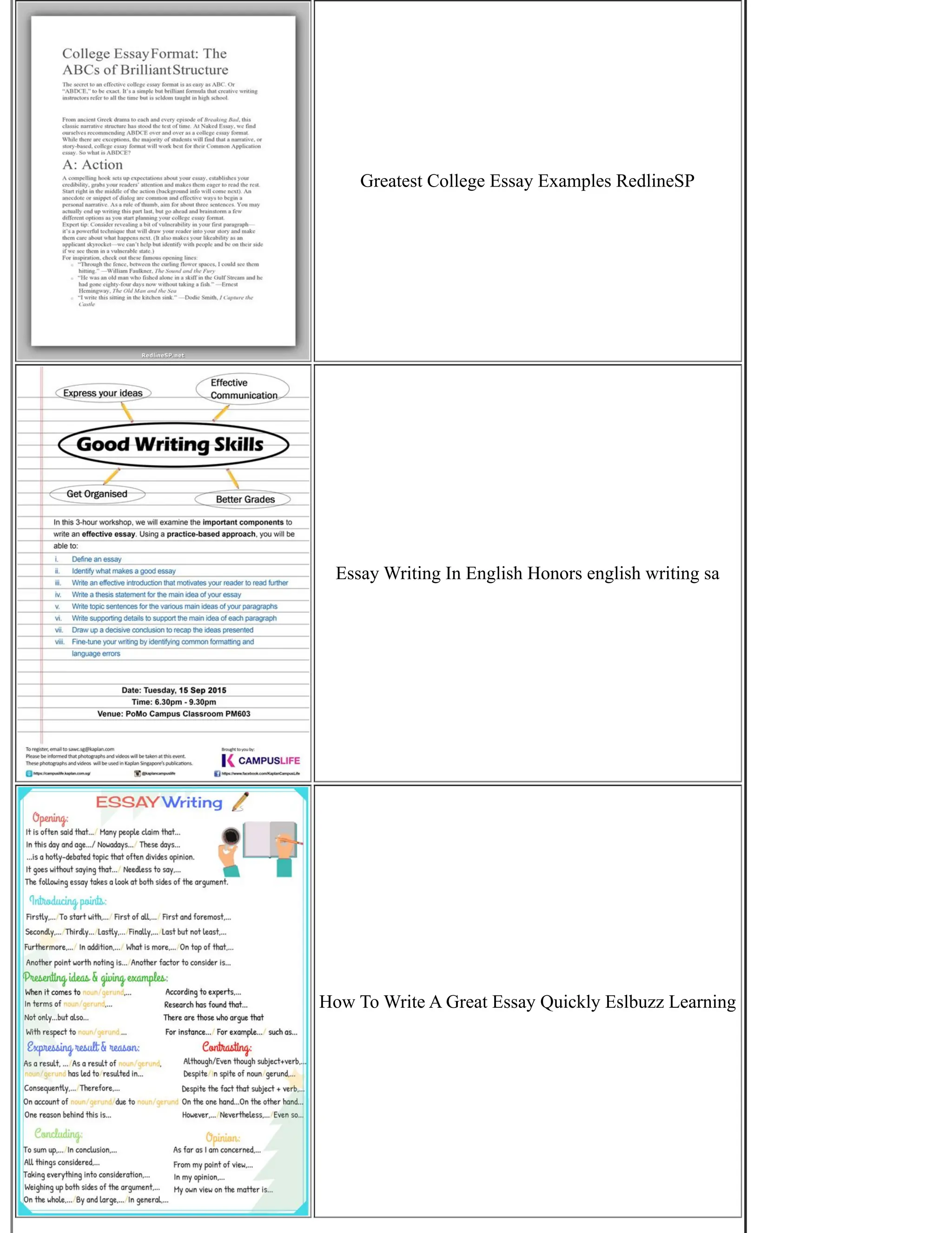Greatest College Essay Examples RedlineSP
Essay Writing In English Honors english writing sa
How To Write A Great Essay Quickly Eslbuzz Learning