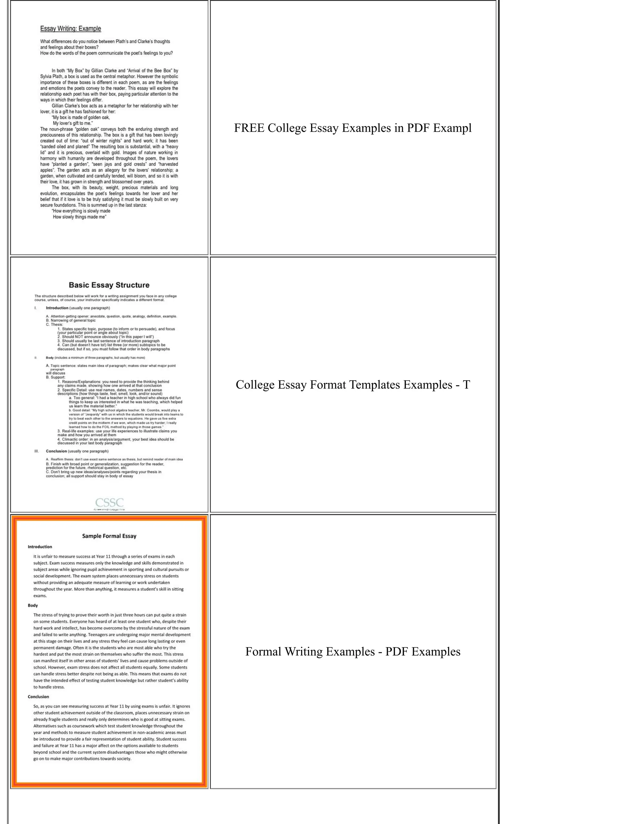 FREE College Essay Examples in PDF Exampl
College Essay Format Templates Examples - T
Formal Writing Examples - PDF Examples