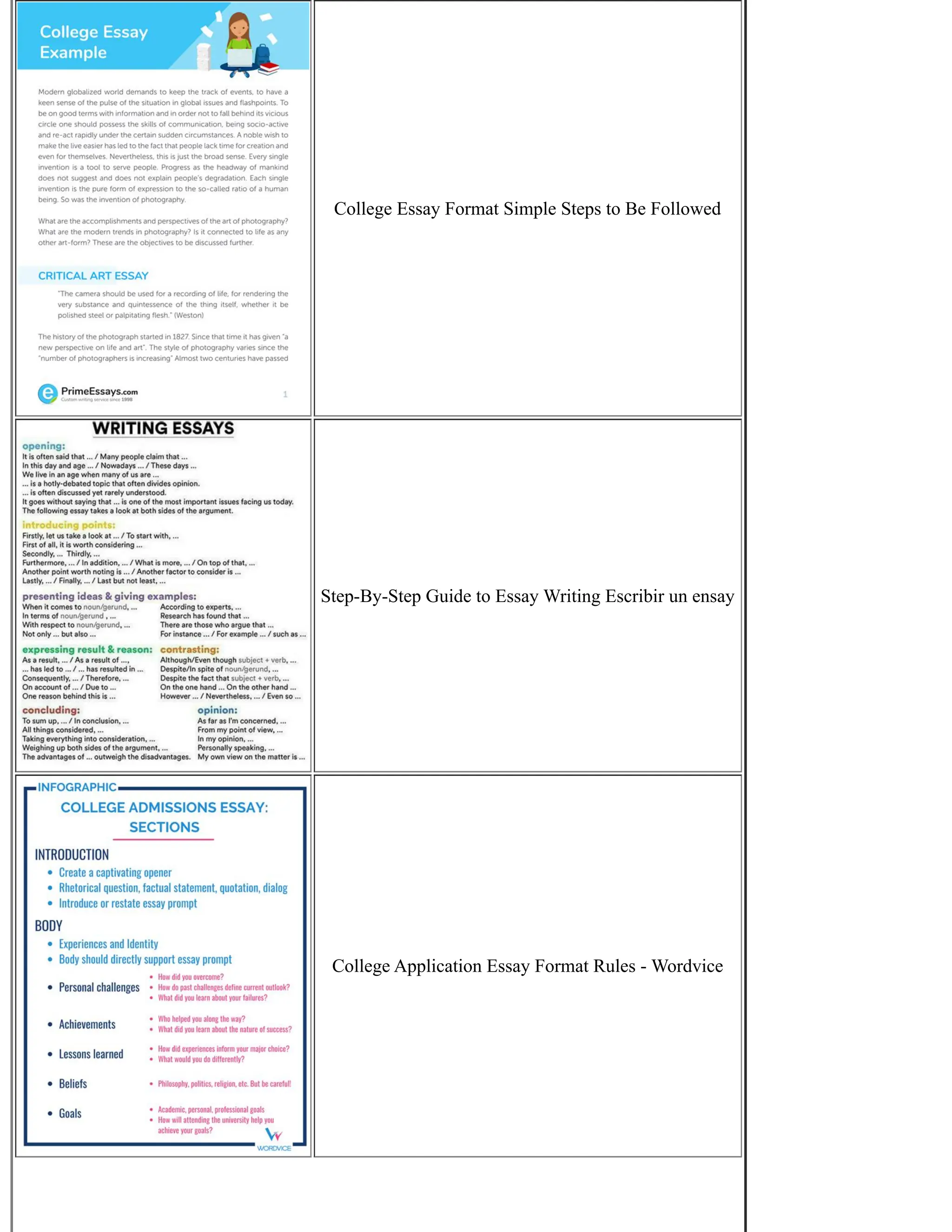 College Essay Format Simple Steps to Be Followed
Step-By-Step Guide to Essay Writing Escribir un ensay
College Application Essay Format Rules - Wordvice