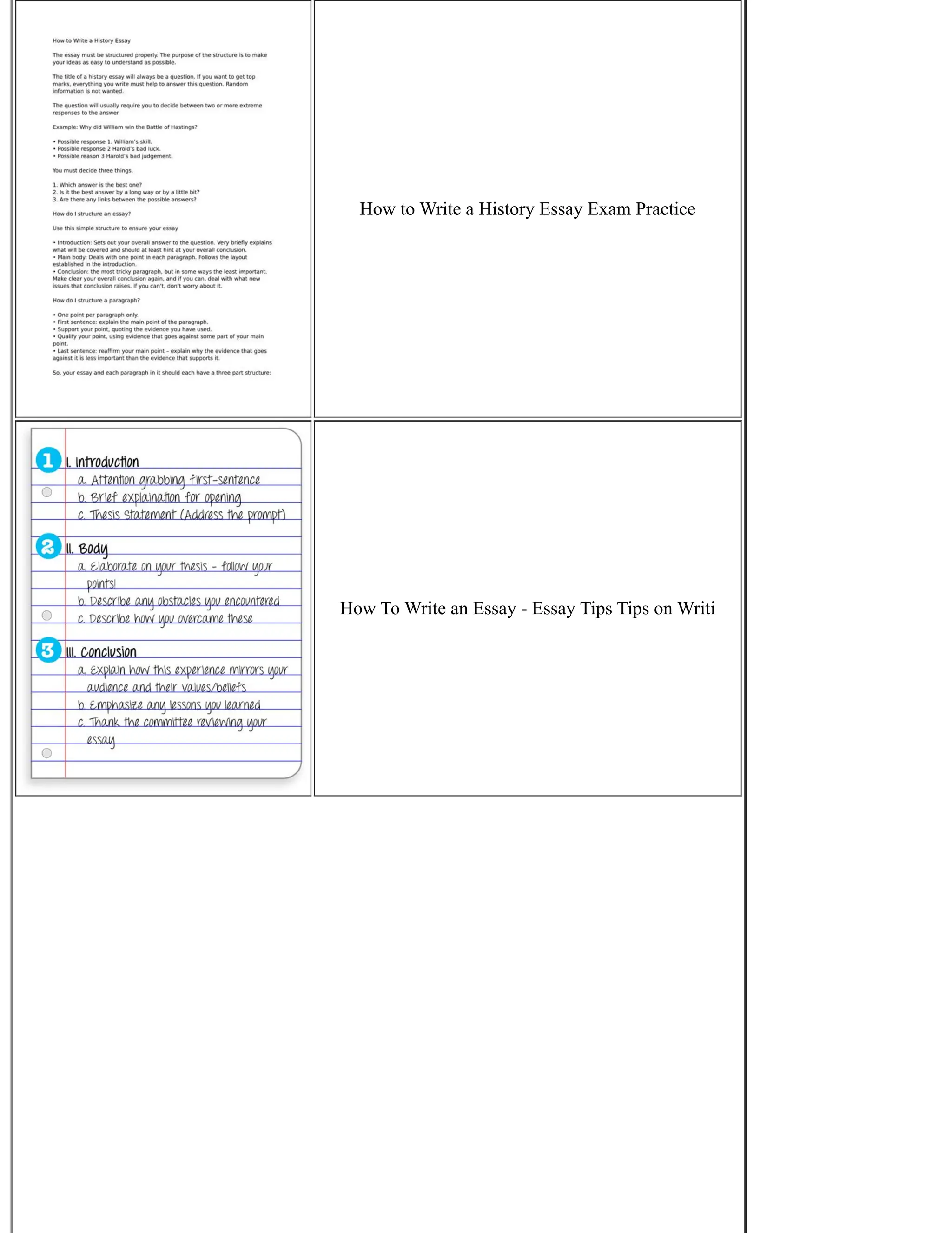 How to Write a History Essay Exam Practice
How To Write an Essay - Essay Tips Tips on Writi
