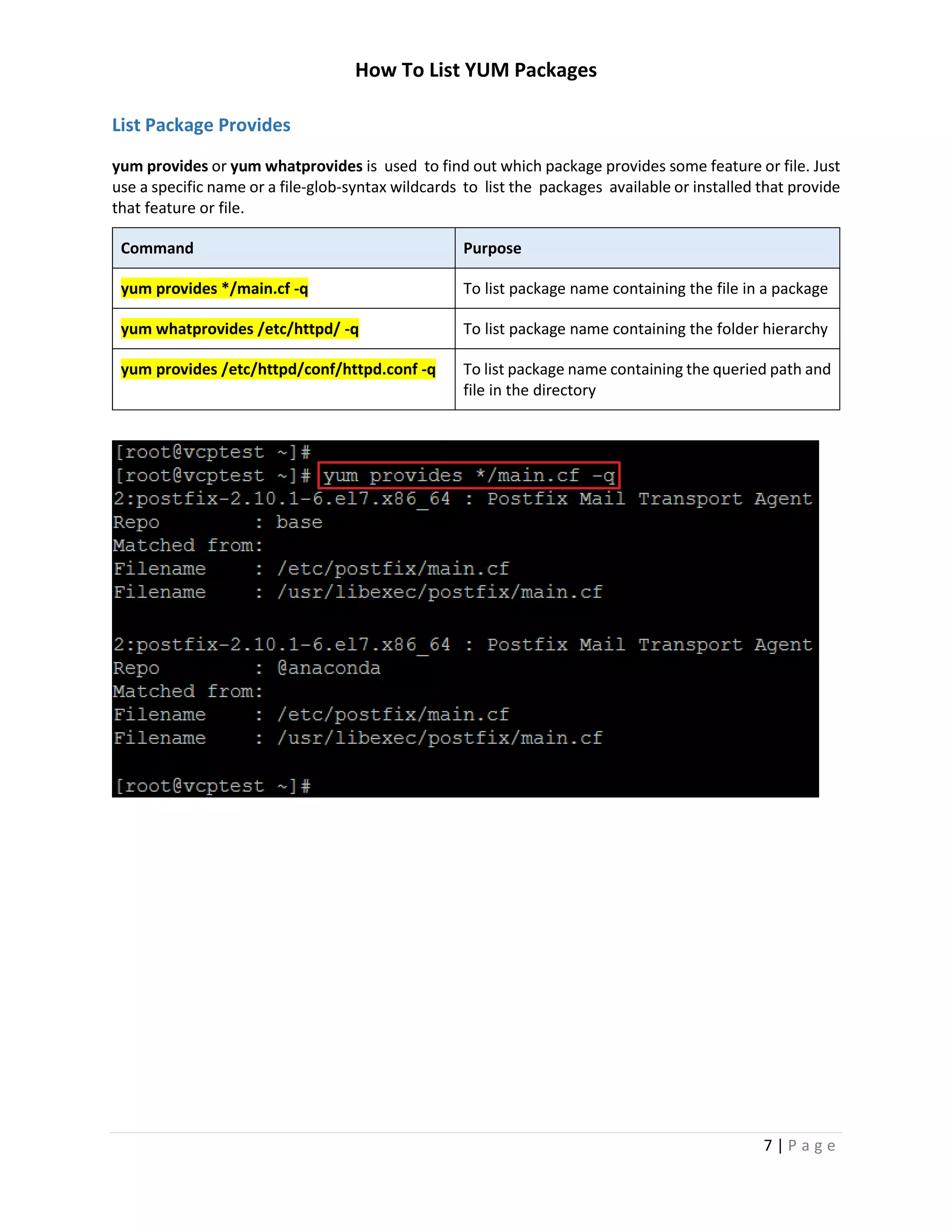 How To List YUM Packages | PDF