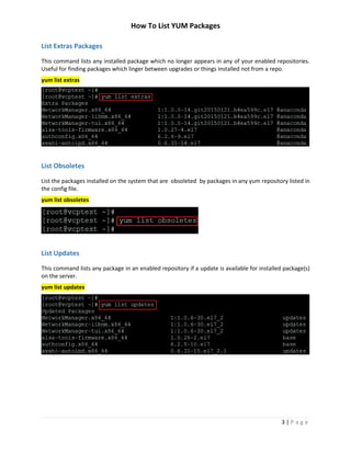 How To List YUM Packages | PDF