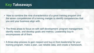 How Training Managers Can Use Self-Development to Improve Their Programs