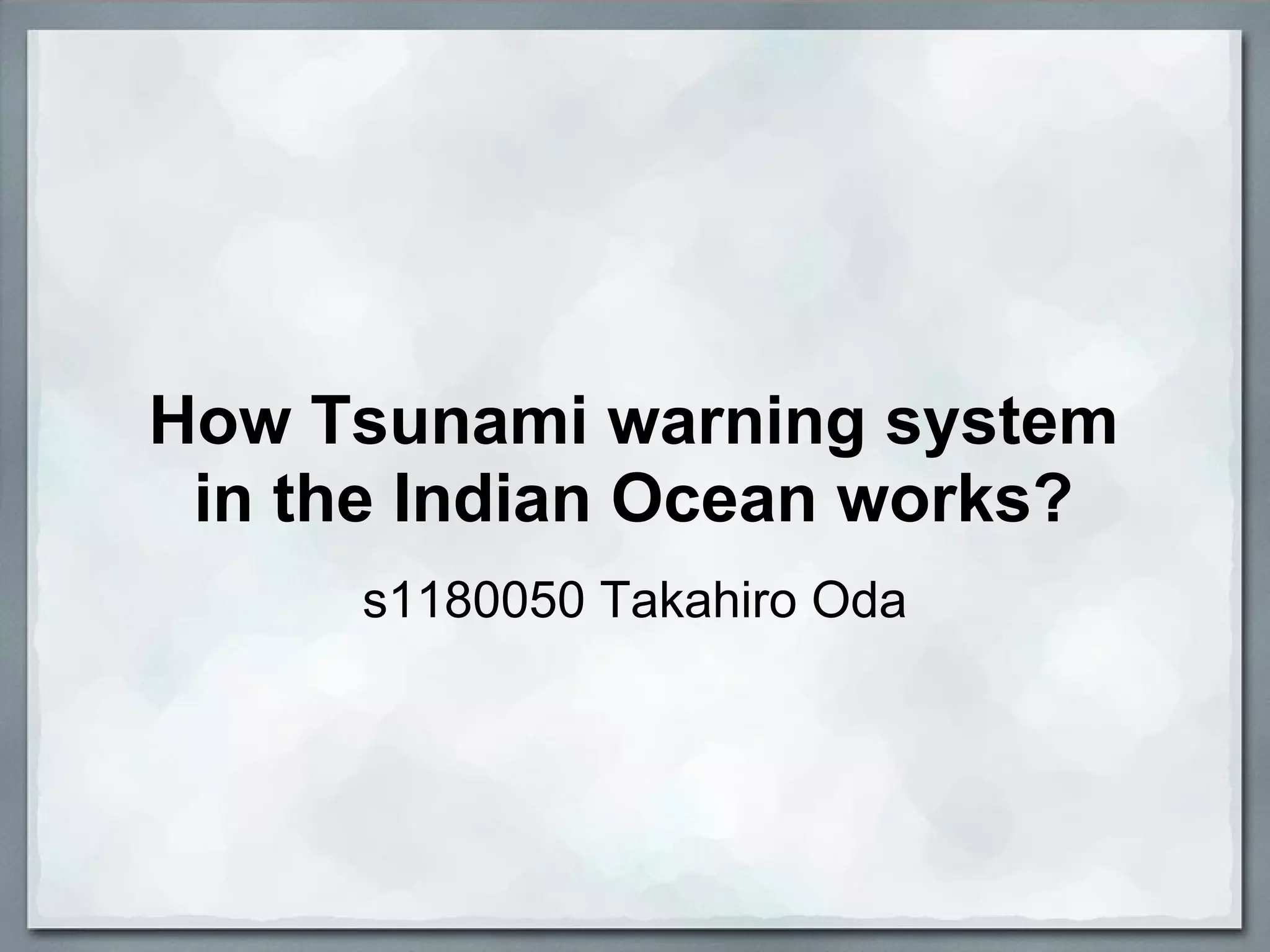 Tsunami warning system in india upsc