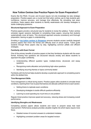 How Tuition Centres Use Practice Papers for Exam Preparation.pdf