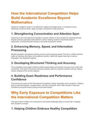 How UCMAS International Competition Builds Academic Excellence Beyond ...
