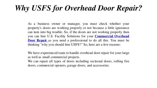 How Usfs Help You With Your Restaurant Door Repair
