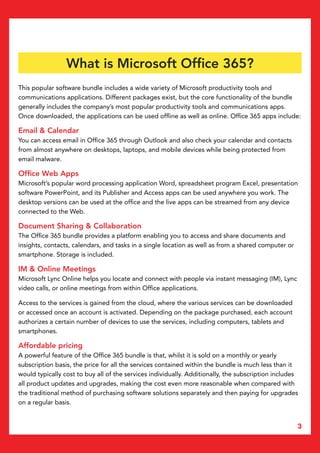How Using Microsoft Office 365 Can Benefit Your Organisation | PDF