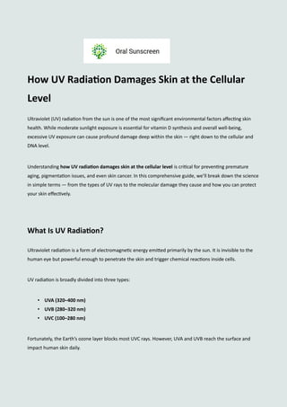 How UV Radiation Damages Skin at the Cellular Level.pdf