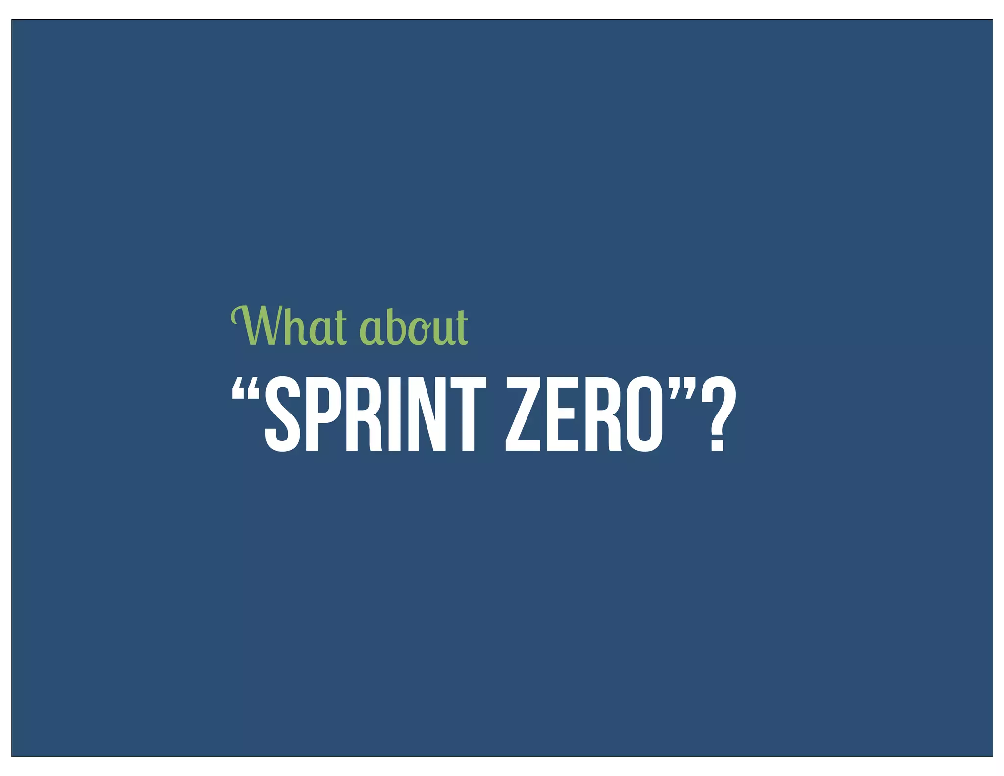 What about

“Sprint Zero”?

 