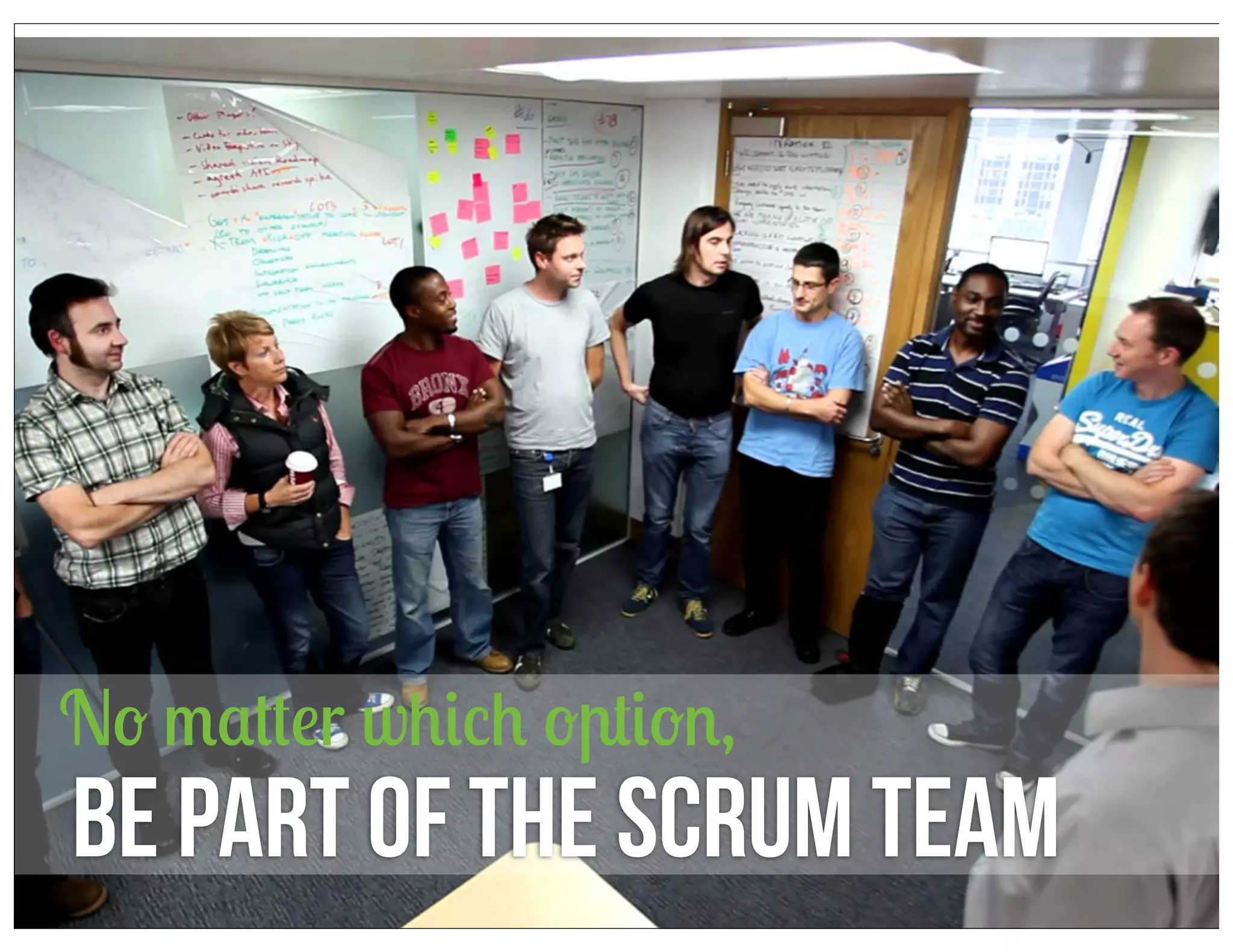 No matter which option,

Be Part Of The Scrum Team

 