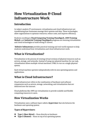 Understanding Virtualization and Cloud Infrastructure: Concepts ...