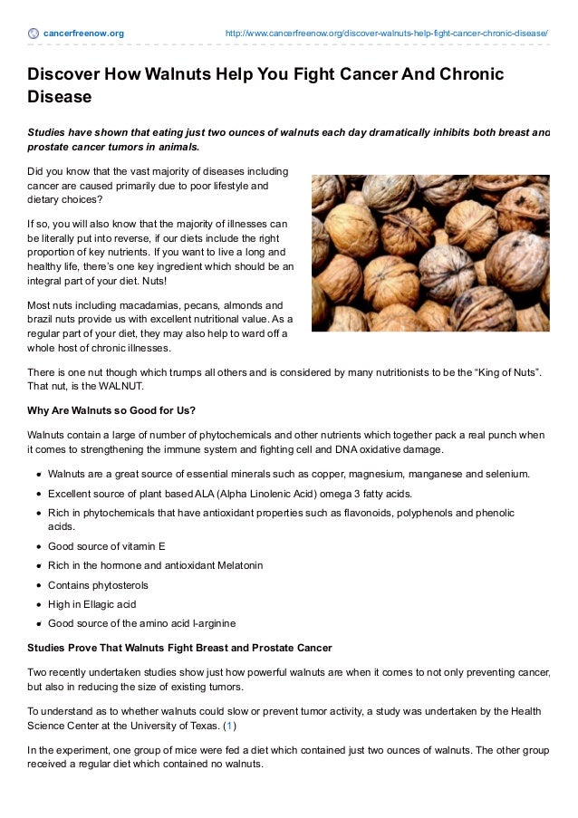 Discover How Walnuts Help You Fight Cancer And Chronic Disease