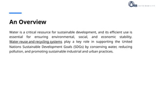 How Water Reuse and Recycling Systems Support Sustainable Development ...