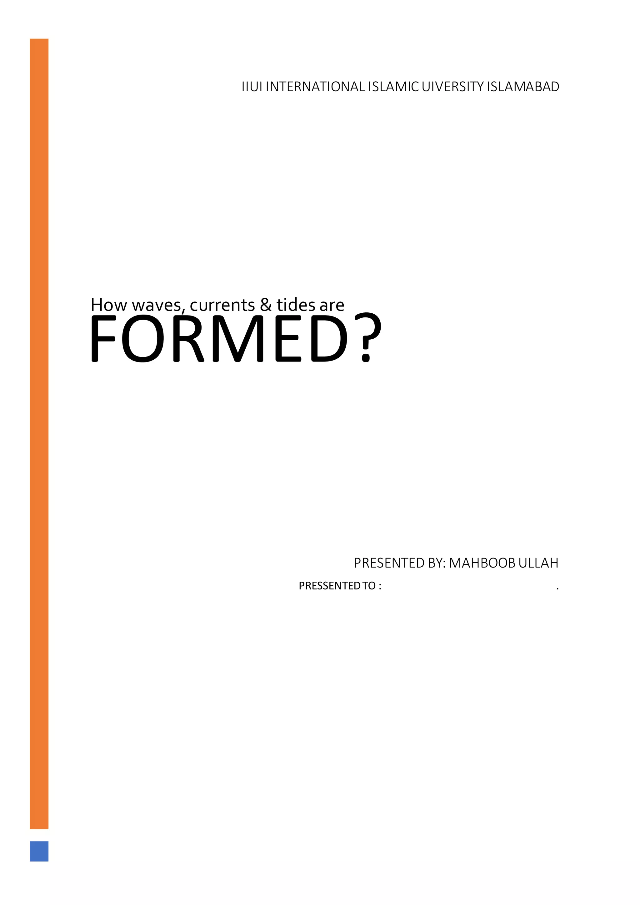 How waves tides and currents are formed pdf