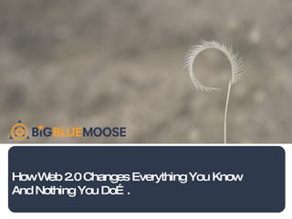 How Web 2.0 Changes Everything You Know And Nothing You Do…. 