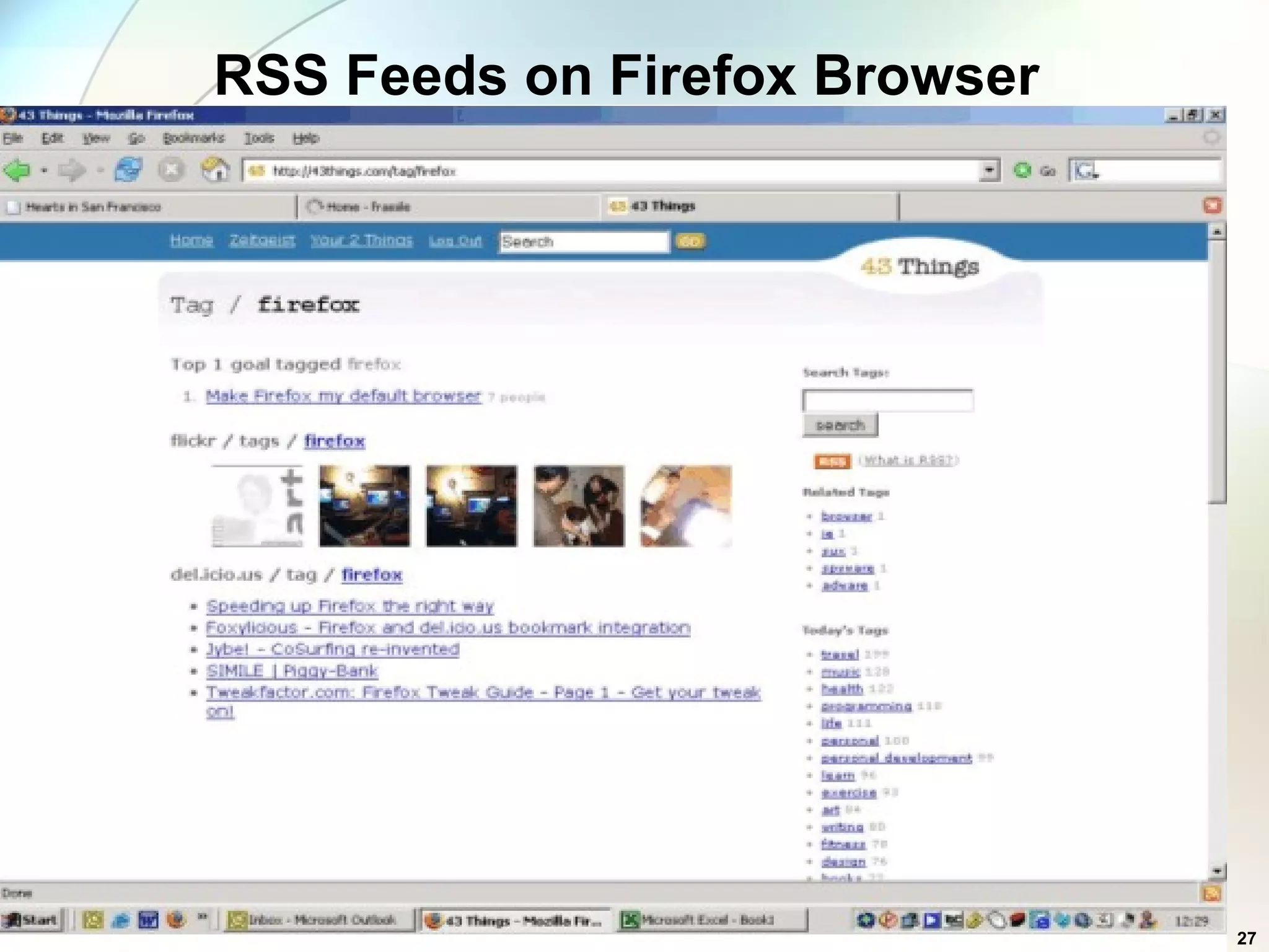 RSS Feeds on Firefox Browser 