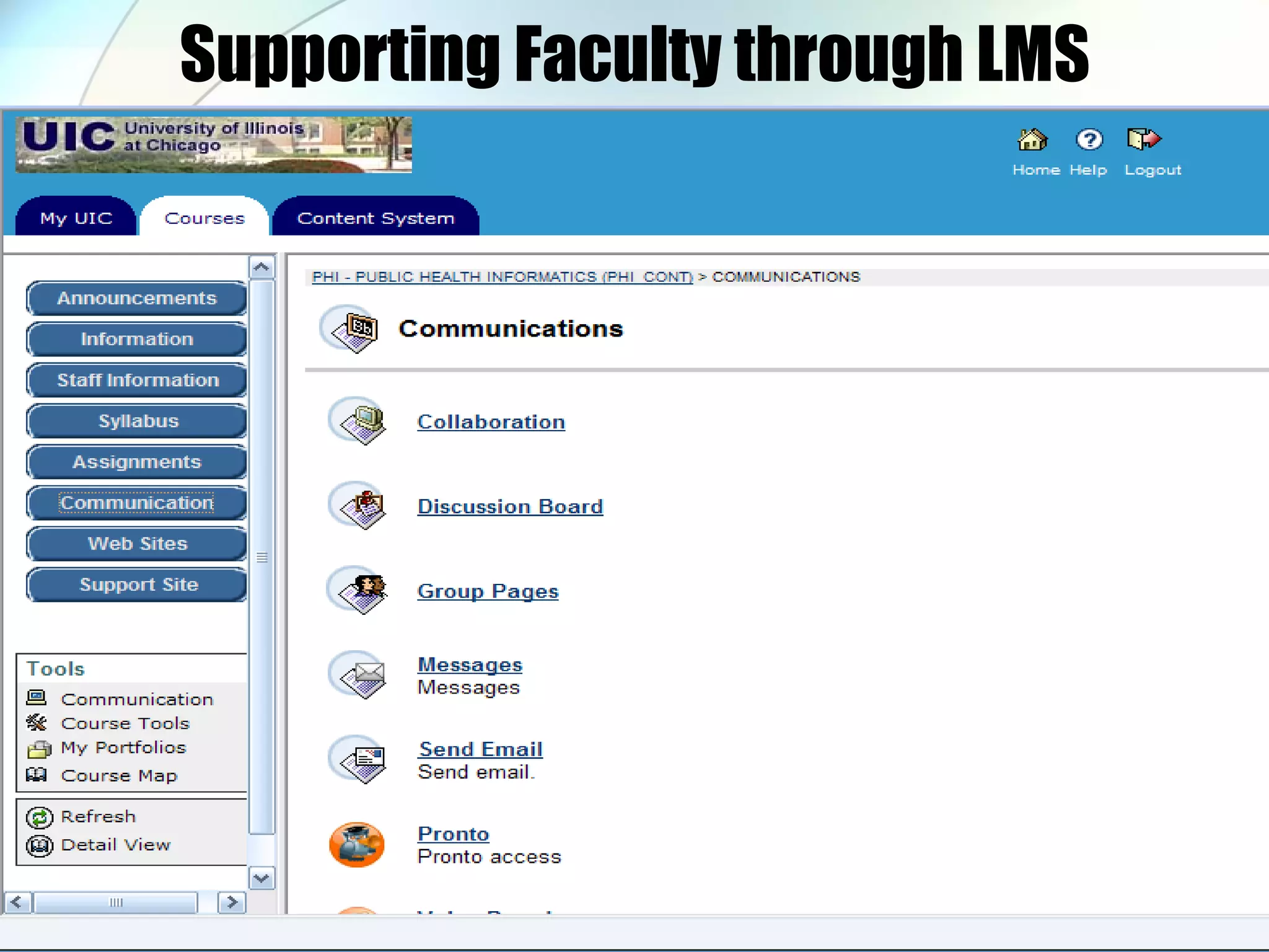Supporting Faculty through LMS 