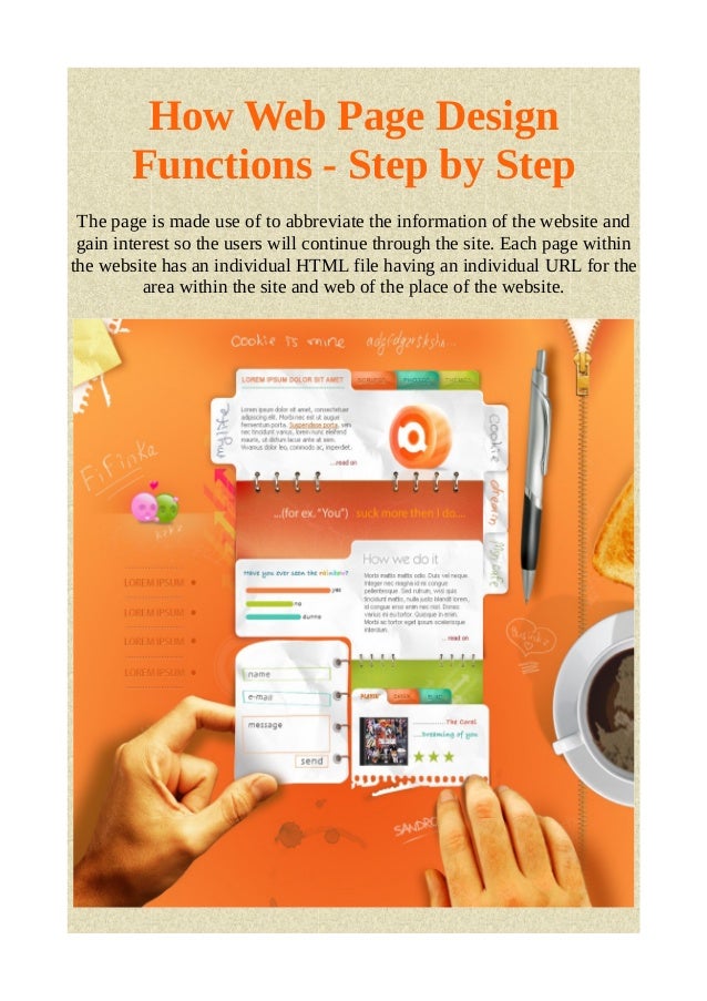 How web page design functions step by step