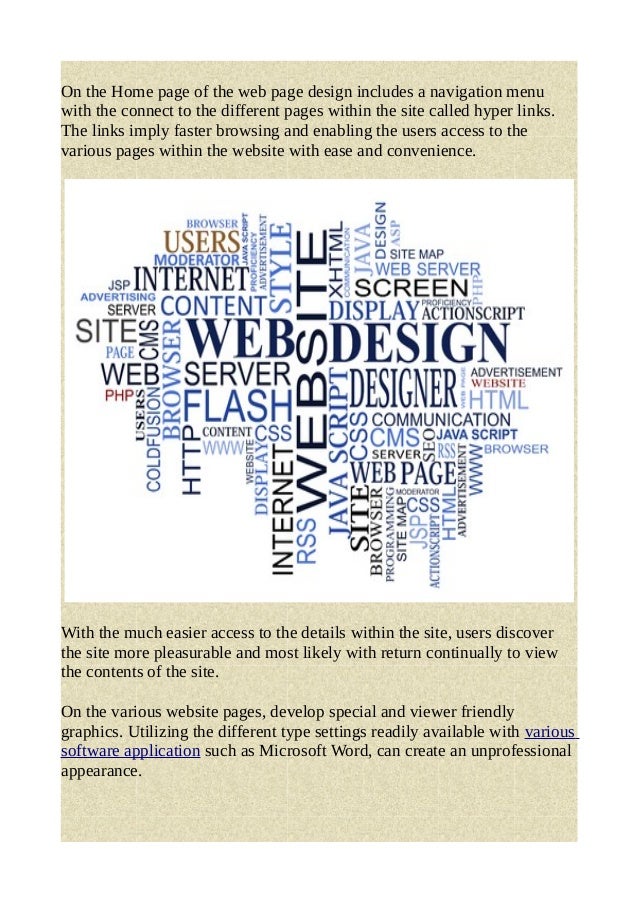 How web page design functions step by step