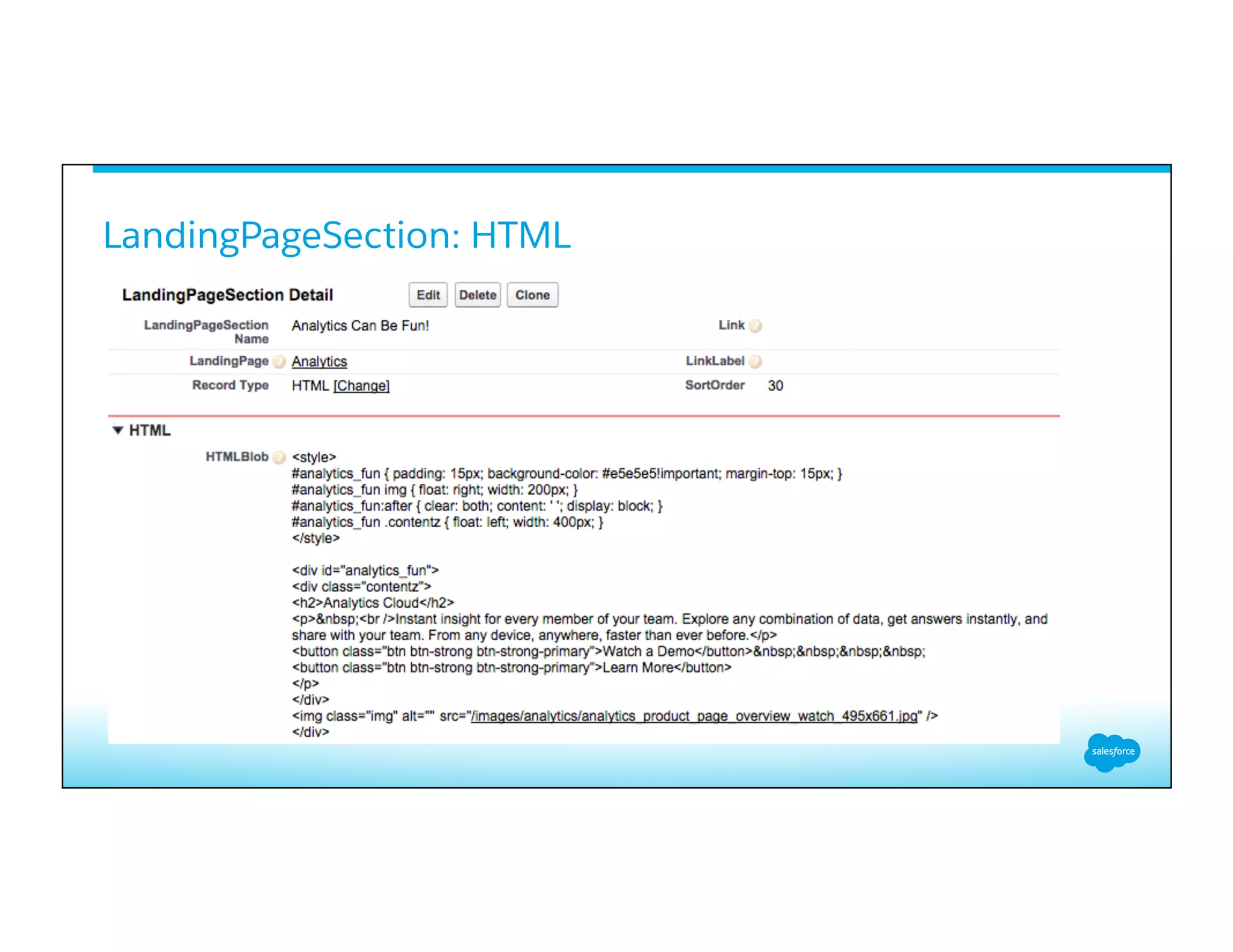 LandingPageSection: HTML
​ 
 
