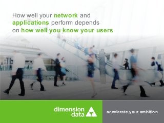 accelerate your ambition
How well your network and
applications perform depends
on how well you know your users
 