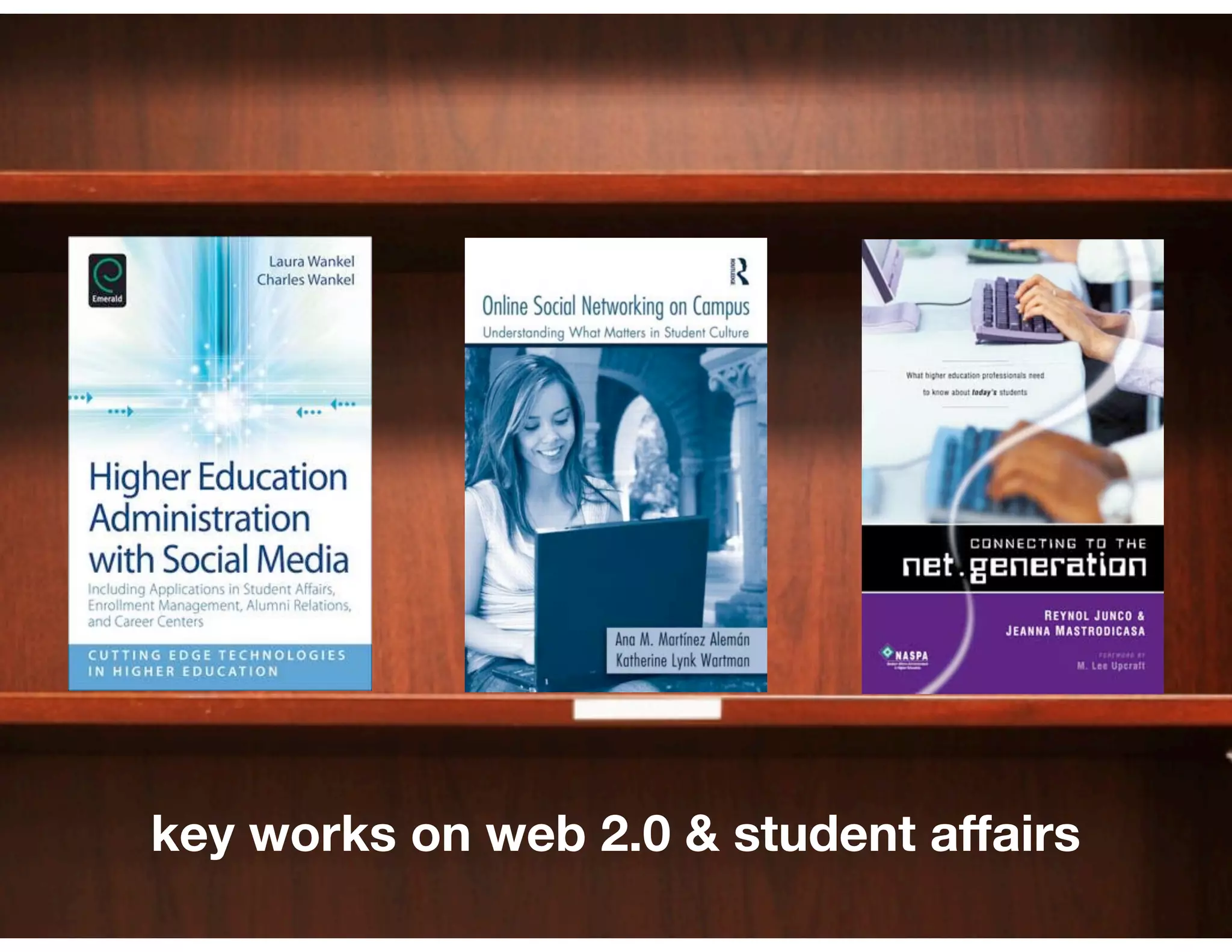 key works on web 2.0 & student affairs
 