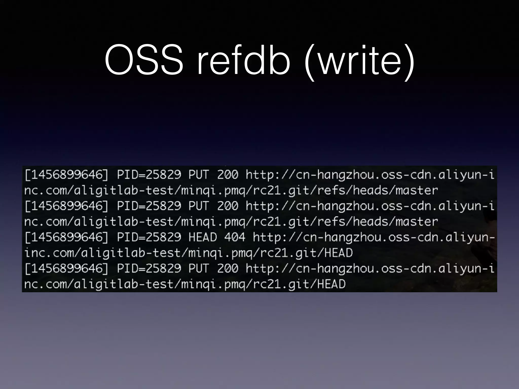 OSS refdb (write)
 