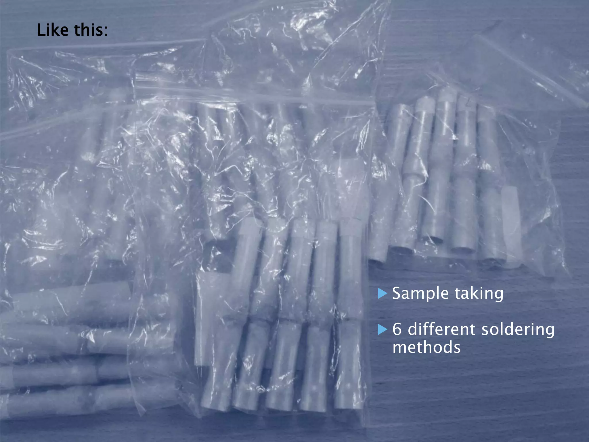 © Dantherm A/S
Sample taking
6 different soldering
methods
Like this:
 