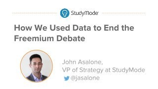How We Used Data to End the Freemium Debate