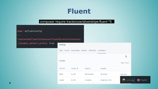 Fluent
9
composer require tractorcow/silverstripe-fluent ^5
 