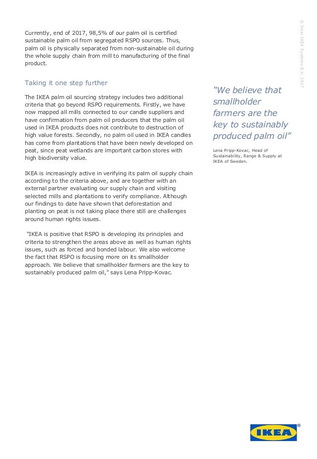 Como Usa Ikea El Aceite De Palma