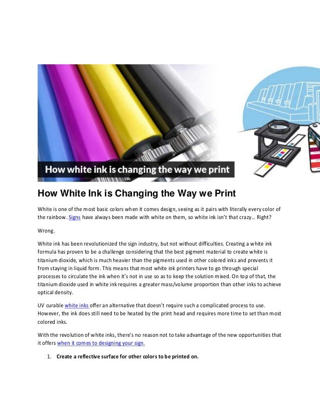 How White Ink is Changing the Way We Print