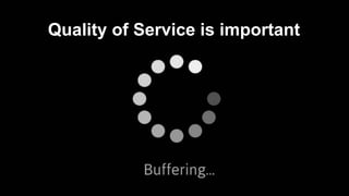 The importance of QoS
Quality of Service is important
 