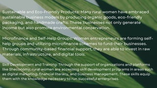 How Women Are Innovating in Rural Entrepreneurship | PDF