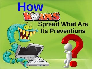 Spread What Are
Its Preventions
How
 