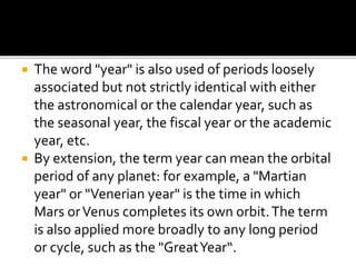 How year is measured | PPTX